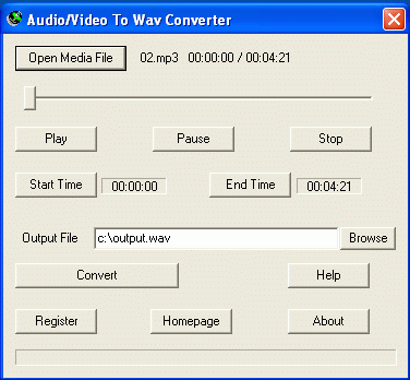 Audio/Video To Wav Converter 1.0.4.9